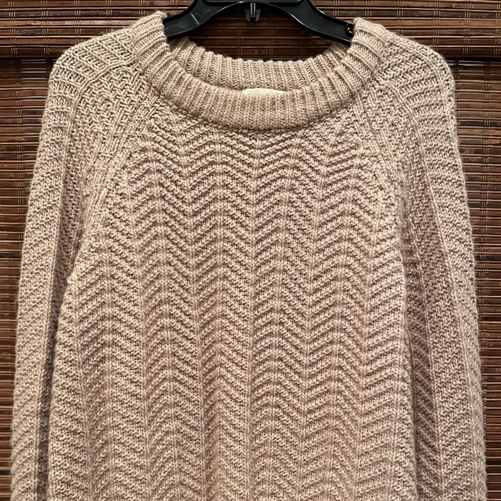 H&M Herringbone Cable Knit Wool Sweater